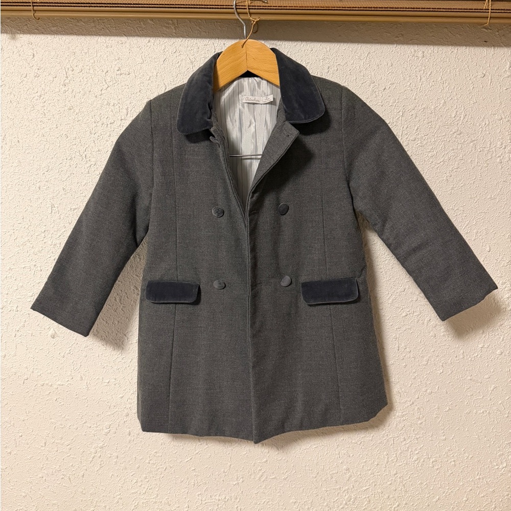 Classic Gray Kids Pea Coat